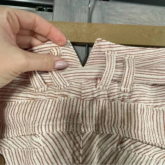 FREE PEOPLE 2 Rumors Yarn Dye Harem Pants in Canvas Combo • Natural Cream - Picture 9 of 16